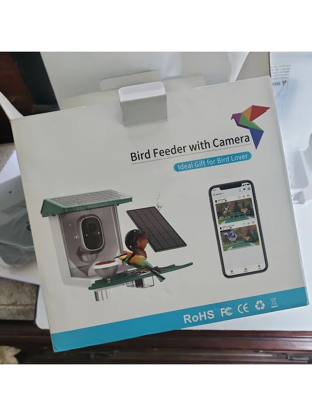 Bird Feeder  Live Video, Solar-Powered, Smart AI Identify Birds...